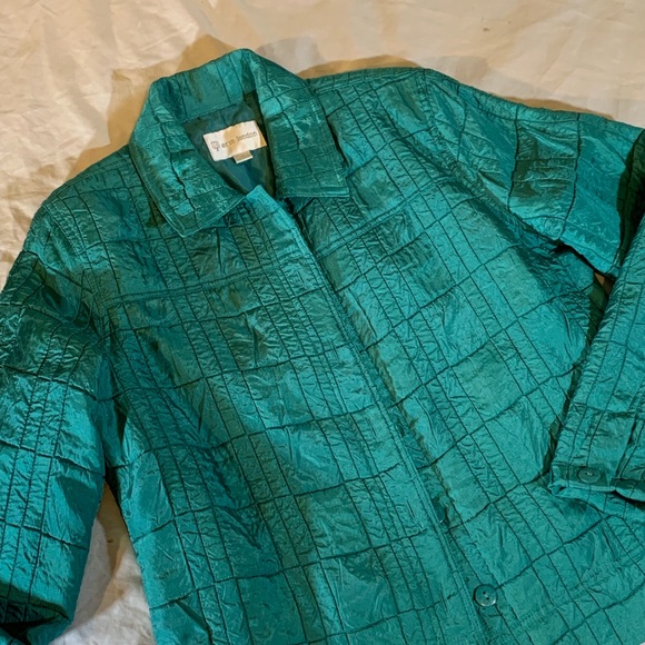 Erin London womens lined teal jacket - Picture 2 of 7